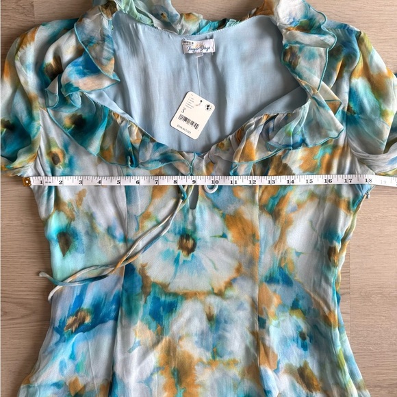 NWT Rays for Days Free People Wisteria Watercolor Midi Dress Blue Size S Small - Picture 1 of 15